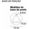 Kit 2 Luminárias de Chão Preta Ravena Dital Balizador Jardim Muro Externo Clássico - 3