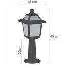 Ver imagem 4 de Kit 2 Luminárias de Chão Preta Ravena Dital Balizador Jardim Muro Externo Clássico