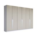 Ver imagem 3 de Guarda-roupa Casal Luxe 2,42 Metros 6 Portas 4 Gavetas Branco/creme - Panorama Móveis