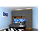 Ver imagem 2 de Guarda Roupa Modulado Solteiro 6 Portas e 3 Gavetas Belgica/america Freijo/grafite - Mopar