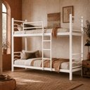Ver imagem 1 de Beliche Wave Klm Store | Cama Beliche de Aço Reforçada para Solteiro com Escada e Grades de Proteção