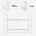 Ver imagem 4 de Beliche Wave Klm Store | Cama Beliche de Aço Reforçada para Solteiro com Escada e Grades de Proteção