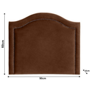 Ver imagem 2 de Cabeceira Solteiro Provençal Luxo Estofada Com Tachas - Veludo Marrom