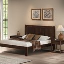 Ver imagem 1 de Cama de Casal 112cm x 210cm em Madeira Maciça Modena Marrom/Capuccino