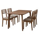Ver imagem 1 de Mesa de Jantar Papaia com 4 Cadeiras Estofadas Juparana Linho Bege Ornar