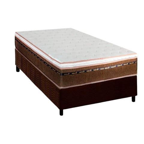 Cama Box Solteiro: Colchão Molas Masterpocket Ensacadas Luckspuma New Comfort + Base Crc Suede