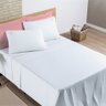 Jogo de Lençol Queen Size 4 Peças Fronha e Lençol Elástico Percal Algodão Bordado 200 Fios Branco - 2