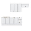 Ver imagem 1 de Cozinha Modulada Nova York 5 Peças Branco Hp com Tampo Cooktop Calcare – Henn