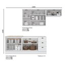 Ver imagem 2 de Cozinha Modulada Nova York 5 Peças Branco Hp com Tampo Cooktop Calcare – Henn