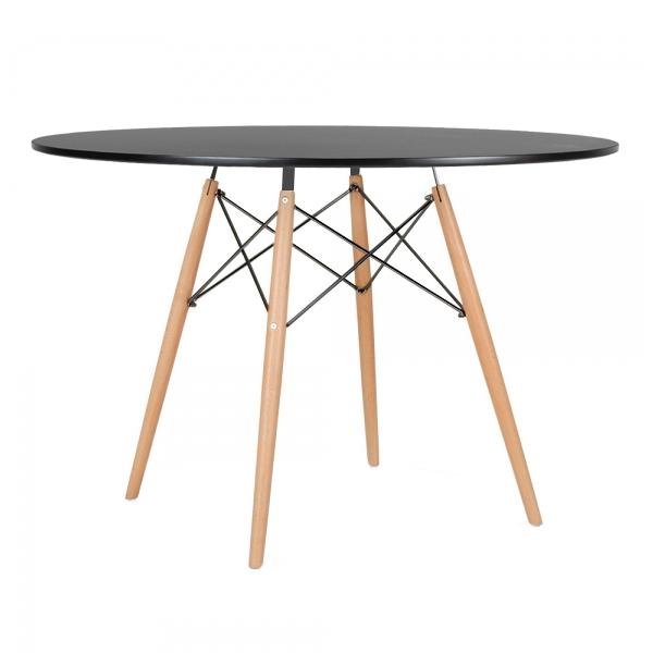 KIT - Mesa redonda Eames 120 cm preto + 5 cadeiras Eiffel DSW Verde escuro - 2