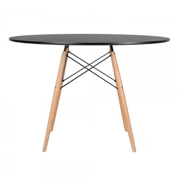 KIT - Mesa redonda Eames 120 cm preto + 5 cadeiras Eiffel DSW Verde escuro - 3