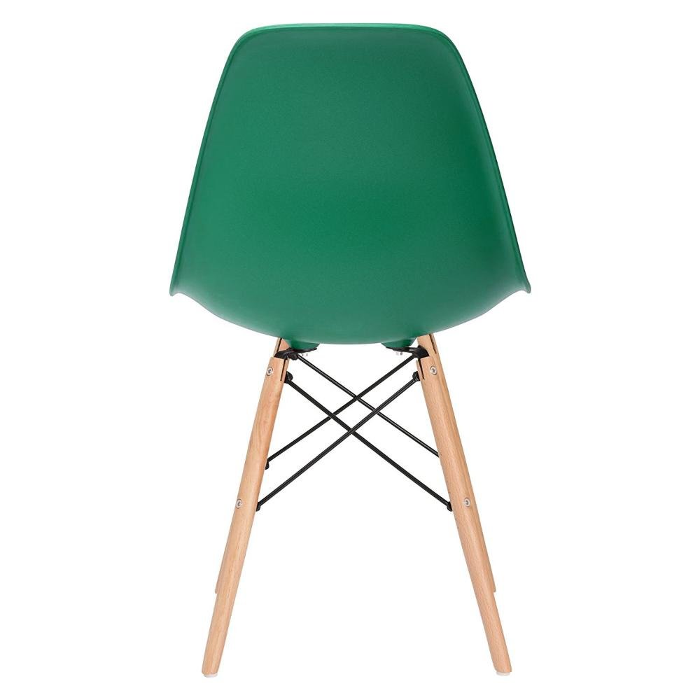KIT - Mesa redonda Eames 120 cm preto + 5 cadeiras Eiffel DSW Verde escuro - 6