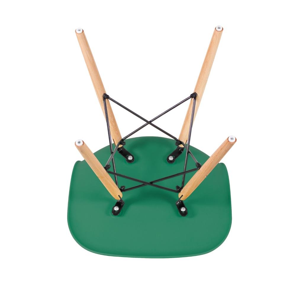 KIT - Mesa redonda Eames 120 cm preto + 5 cadeiras Eiffel DSW Verde escuro - 7