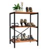 Sapateira Multiuso Hall de Entrada Padova 60cm 3 Prateleiras Demolição Preto - Abmaza - 1