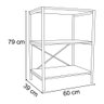 Sapateira Multiuso Hall de Entrada Padova 60cm 3 Prateleiras Demolição Preto - Abmaza - 4
