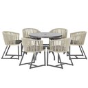 Ver imagem 1 de Mesa e 6 Cadeiras e Noronha Preto E11 Trama Original Rami