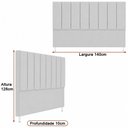 Ver imagem 2 de Cabeceira para Cama Box Casal 140cm Cory Facto Off White - Sallar Home