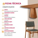 Ver imagem 7 de Sala de Jantar Mesa Noronha 220cm Madeira Tampo Barril Laminado com 8 Cadeiras Eva