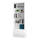 Ver imagem 1 de Estante Livreiro 2 Gavetas e 5 Prateleiras Fancy Q01 Branco - Mpozenato