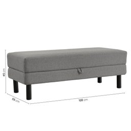 Conjunto Puff Baú 120cm e Bandeja Antúrio CabeCasa MadeiraMadeira - 6