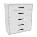 Ver imagem 2 de Cômoda Valência 5 Gavetas Branco - Politorno