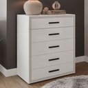 Ver imagem 1 de Cômoda Valência 5 Gavetas Branco - Politorno