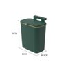 Lixeira Suspensa para Cozinha e Banheiro com Tampa Deslizante - Verde - 5