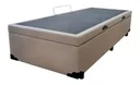Ver imagem 2 de Cama Box Baú Solteirão King Blindado Sintético Bege 203X96X44 Cm