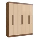 Ver imagem 1 de Guarda-roupas Casal Mdf 6 Portas 2 Gavetas Multimóveis Cr35201 Castanho/nude Castanho/nude