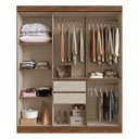 Ver imagem 2 de Guarda-roupas Casal Mdf 6 Portas 2 Gavetas Multimóveis Cr35201 Castanho/nude Castanho/nude
