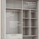Ver mais imagens de Guarda-Roupa Planejado 2 Peças 6 Portas de Correr Jade CabeCasa MadeiraOriginals Cinza