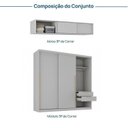 Ver imagem 4 de Guarda-Roupa Planejado 2 Peças 6 Portas de Correr Jade CabeCasa MadeiraOriginals Cinza