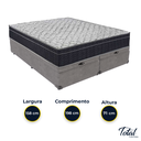 Ver imagem 3 de Cama Box Baú Bipartido Queen Cinza e Colchão Airtech 150 D45 Ortobom