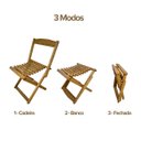 Ver imagem 5 de Conjunto Mesa de Madeira com 3 Cadeiras Dobráveis - Vereda Madeiral