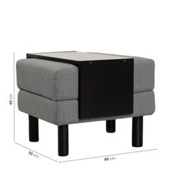 Conjunto Puff Baú 60cm e Bandeja Antúrio CabeCasa MadeiraMadeira - 4