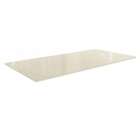 Tampo Mesa Sala de Jantar Madeirado C/vidro Ta59 Retangular 100x200cm Off White C/ Vidro Off White
