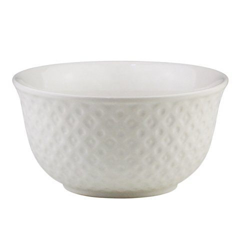 Bowl de Porcelana New Bone Pearl Branco 15 x 7 cm Casa Del Grande