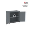 Armário para Escritório Baixo 2 Portas com Chave - 8
