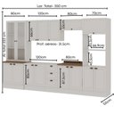 Ver imagem 3 de Cozinha Modulada Completa 6 Peças Modelo Americano Provençal com Rodapé S Branco/Ébano