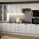 Ver imagem 1 de Cozinha Modulada Completa 6 Peças Modelo Americano Provençal com Rodapé S Branco/Ébano