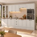 Ver imagem 1 de Cozinha Modulada Completa 6 Peças Modelo Americano Provençal com Rodapé S Branco/Ébano