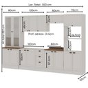 Ver imagem 3 de Cozinha Modulada Completa 6 Peças Modelo Americano Provençal com Rodapé S Branco/Ébano