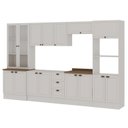 Ver imagem 2 de Cozinha Modulada Completa 6 Peças Modelo Americano Provençal com Rodapé S Branco/Ébano