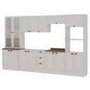 Ver imagem 2 de Cozinha Modulada Completa 6 Peças Modelo Americano Provençal com Rodapé S Branco/Ébano