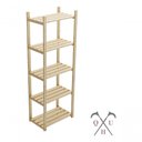 Ver imagem 2 de Kit Estante 5 Tábuas Moderno Organizar Promo Cadernos 140cm e Organizadores Vertical Madeira Pinus