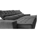 Ver imagem 4 de Sofá Retrátil e Reclinável 2,55m Cama inBox Big Puffer com SoftGel D40 Velupluma Cinza