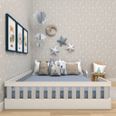 Ver imagem 4 de Cama Infantil Montessoriana Casal Cori Yescasa Branco/Cinza Cristal