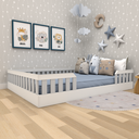 Ver imagem 2 de Cama Infantil Montessoriana Casal Cori Yescasa Branco/Cinza Cristal