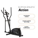 Ver imagem 4 de Elíptico Athletic Action 8 Níveis Magnéticos Suporta 140kg Silencioso e sem Impacto Treino Completo