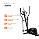 Ver imagem 3 de Elíptico Athletic Action 8 Níveis Magnéticos Suporta 140kg Silencioso e sem Impacto Treino Completo